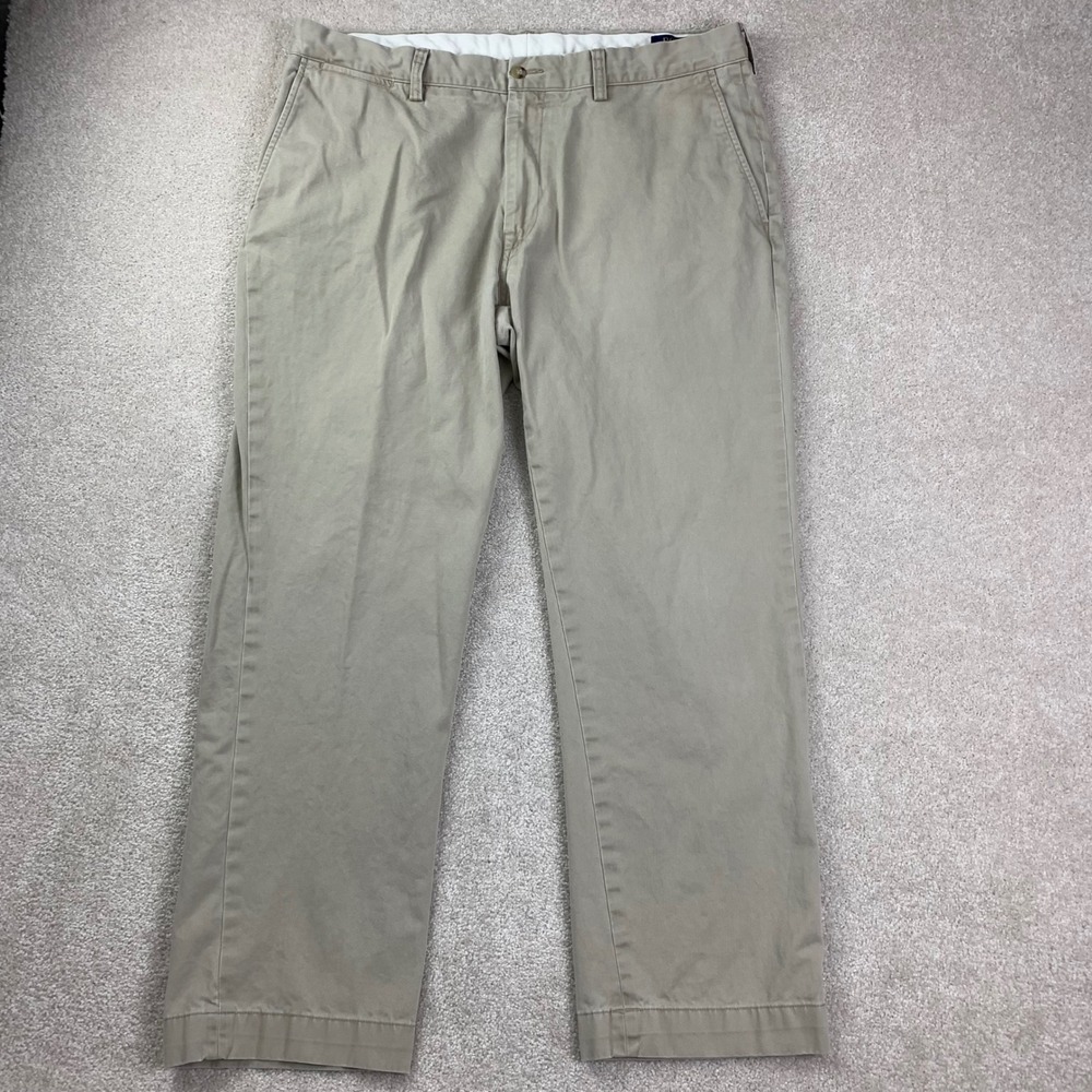 Polo Ralph Lauren Chino Pants Mens 38x29 Tan Classic Fit Cotton Khaki Trousers